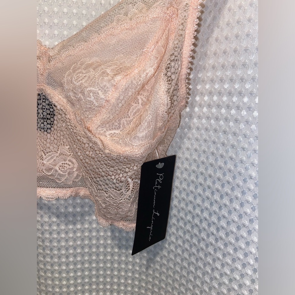 Platinum‎ Lingerie soft pink Stretchy Lace Bralette - Picture 8 of 12